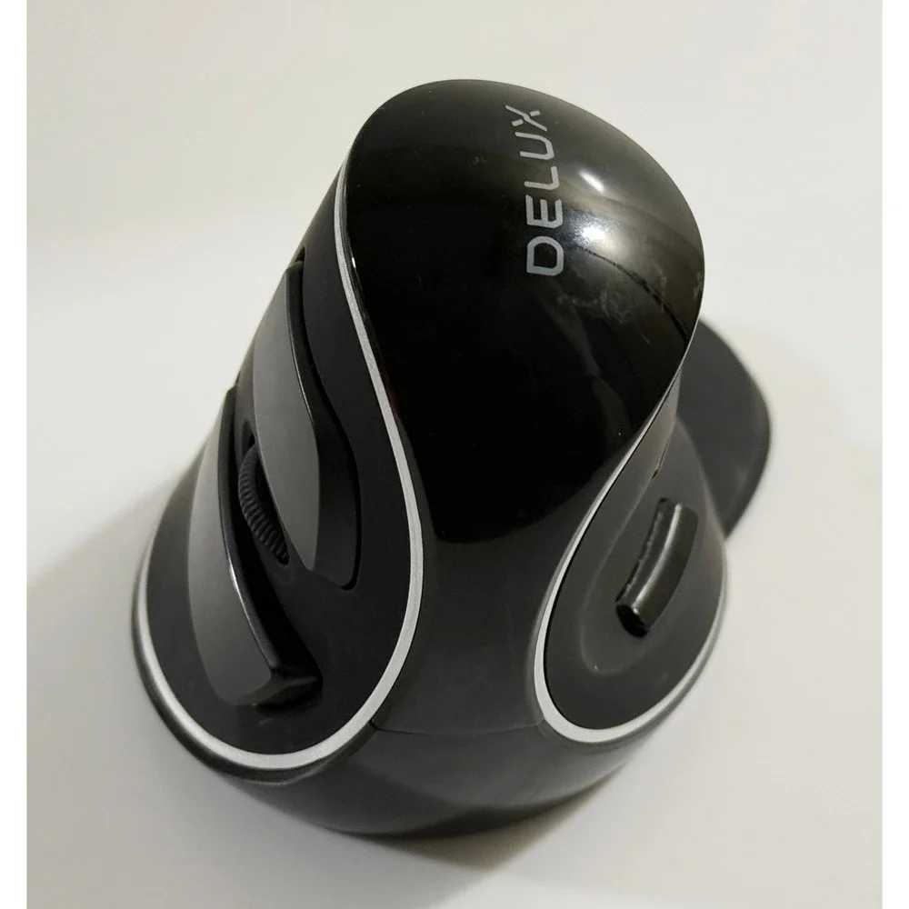 Delux M618 PLUS Wireless‎ Vertical Mouse Black Ergonomic 2.4G USB Receiver